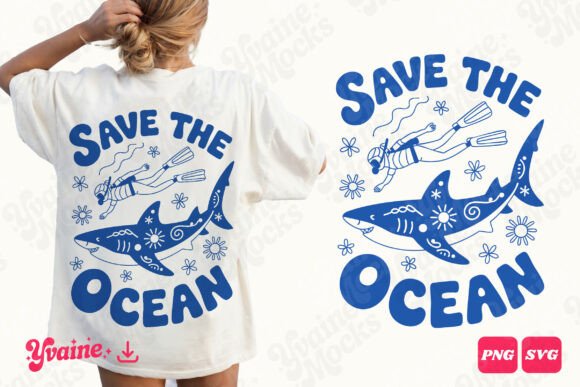 Download Retro Save the Ocean Summer SVG PNG - Summer Collection