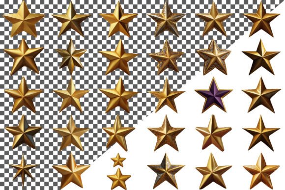 Download Golden Star Icon in 3D Style Isolated - Golden Collection