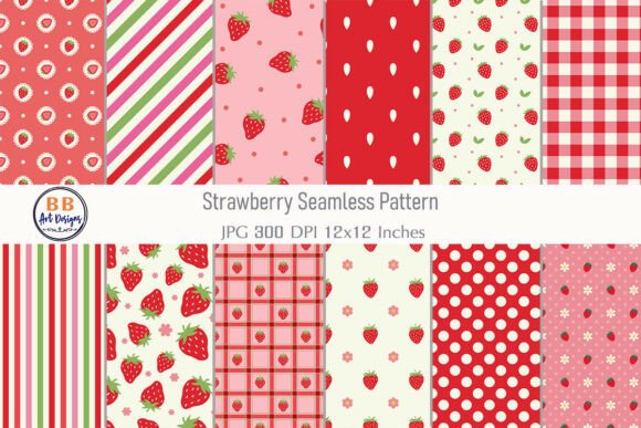 Download Strawberry Pattern Spring Summer Paper - Summer Collection